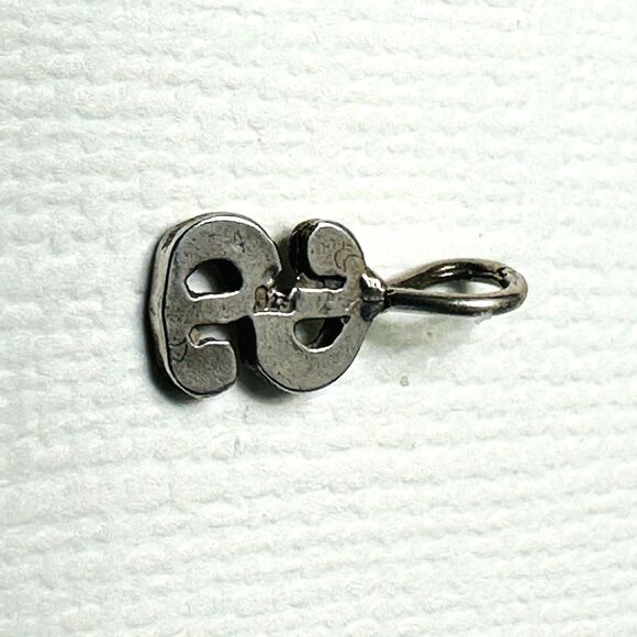 Vintage Sterling Silver Dollar Sign Charm Small 1/2" Pendant Good Luck Money - Picture 4 of 7